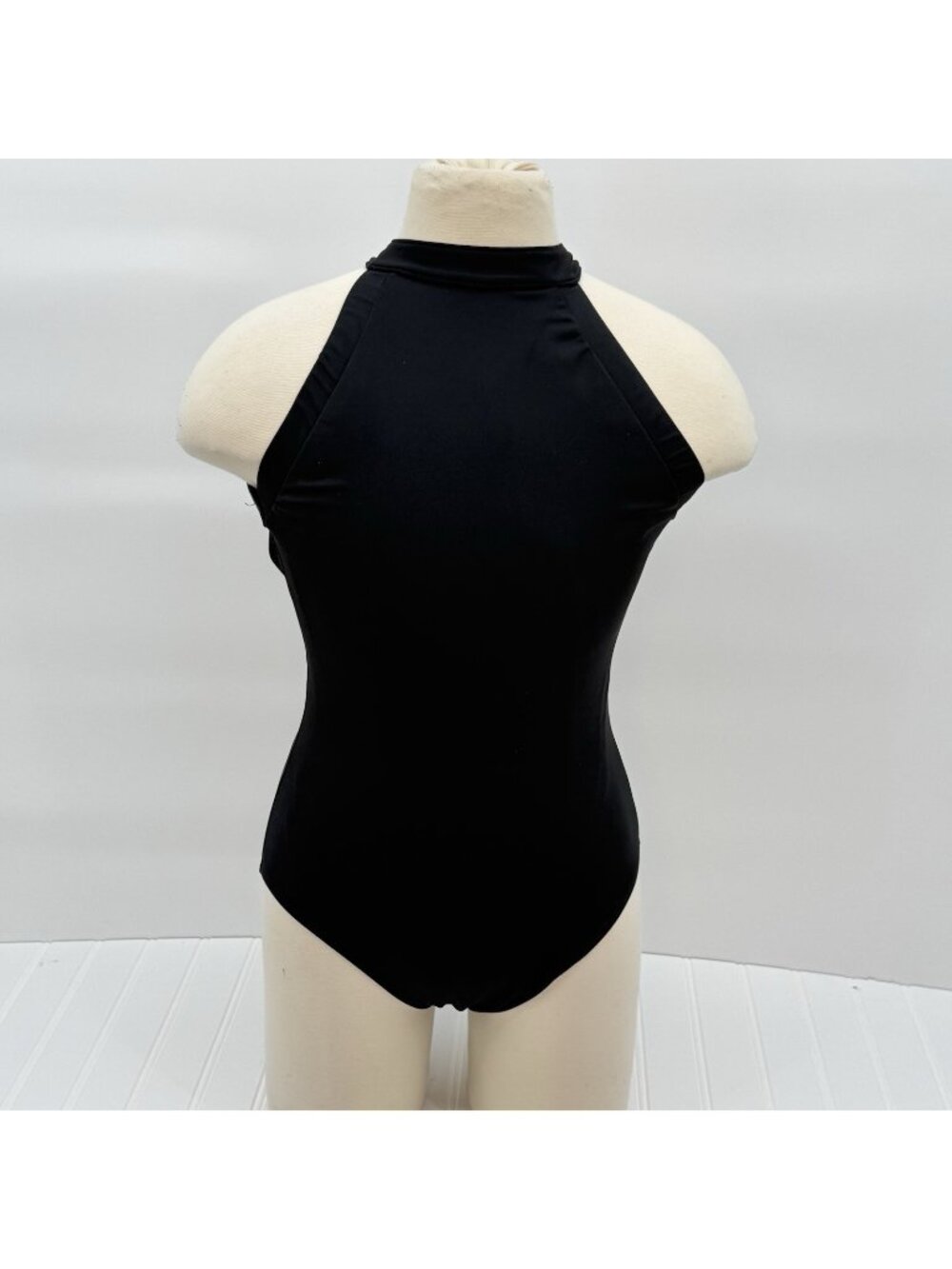 Balera Large Child Solid Black Lycra Leotard Ballet Jazz Exercise